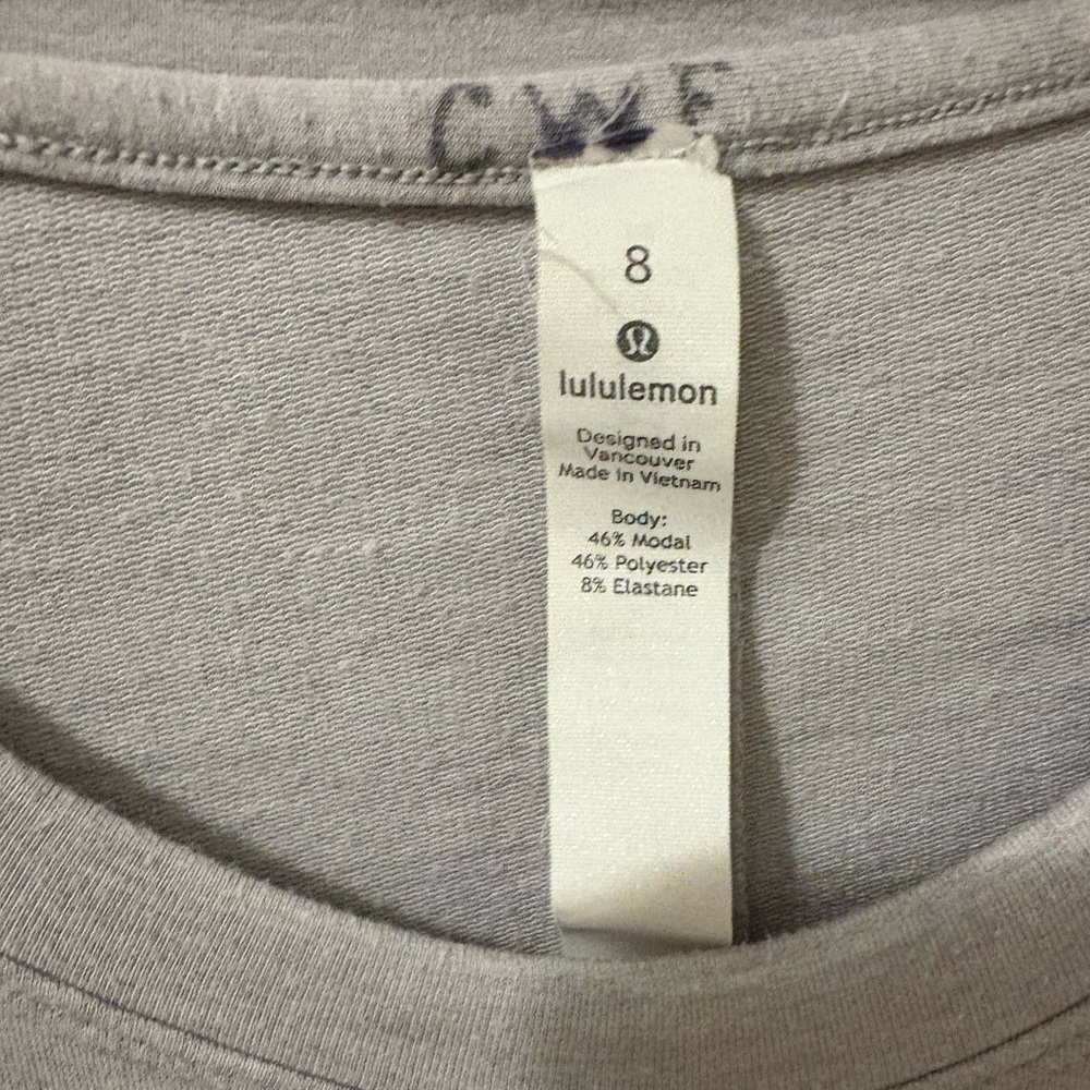 Lululemon Pullover Gray Tie-Front - image 3